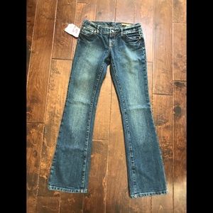 SEVEN 7 Women Distressed FLARE Low Rise JEANS 28